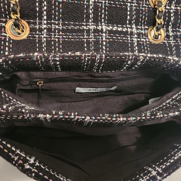 Brand new Just Fab Black Tweed Purse - Picture 2 of 4